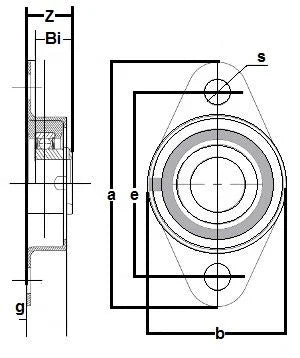 LRCSMRFZ-19L Bearing Flange Insulated Pressed Steel 2 Bolt 1 3/16inch