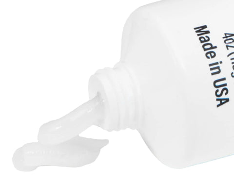 LubeTube 4oz – Multipurpose Synthetic Grease for Pool Equipment, Plumbing Fixtures, RV Toilets, Marine Systems, Machinery & Household Use – PFAS-Free, Food-Grade, Ceramic-Enhanced – Made in USA, close-up of white grease squeezing from bottle