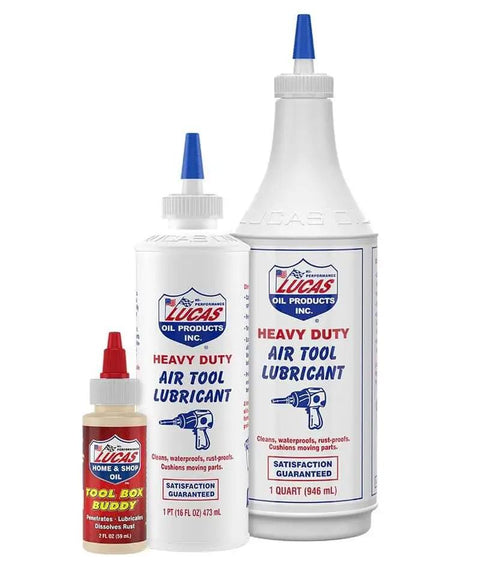 Tool Box Buddy Air Tool Lubricant 2 Ounce Bottle From Lucas Oil That Extends Tool Life, Protects Under Extreme Temperatures, Resists Blowout
