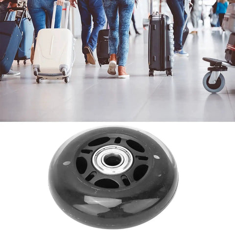 3 Inch Luggage Caster Replacement Wheel With 608ZZ Bearings, Silent PU Wheel For Suitcases, Durable And Pressure Resistant Castor