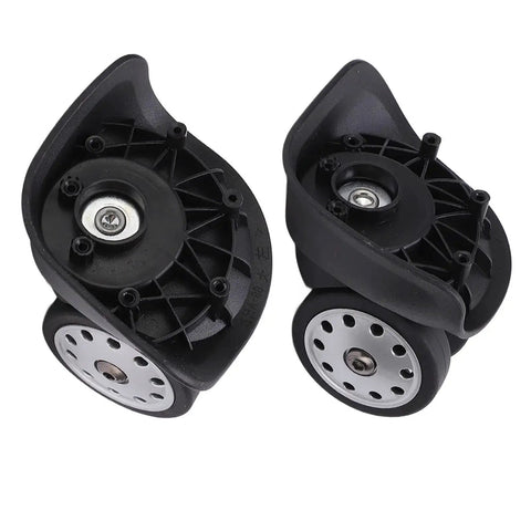 One Pair Large Size Luggage Wheel Casters For Suitcases And Travel Bags Replacement, Porous Quiet Rollers With PP And PET Material