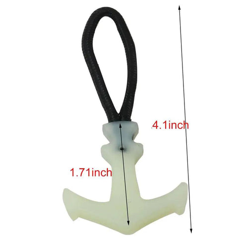 8 Piece Luminous Tail Cord Zip Puller Set For Outdoor Backpacks 42x44mm Heavy Duty TPU Extenders With T Shape Label Holders