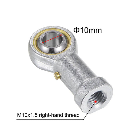 2 Pack PHS10 M10 Female Rod End Bearing Right Hand Thread M10x1.5 Self Lubricating Joint With Jam Nut Included 10mm Rod End
