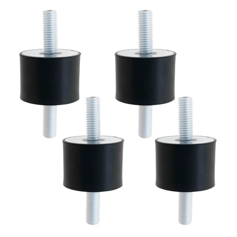 4 Pack M10 Rubber Mounts With Dual Studs 28x40x30mm Heavy Duty Easy Install Anti Vibration Shock Absorbers Isolators With M10 Locking Nuts For Cars Boats Motors Generators And Compressors