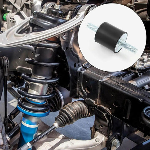 Four Pcs M10 Rubber Shock Absorber Anti Vibration Isolator Mounts for diesel engines and generator, product and installation view