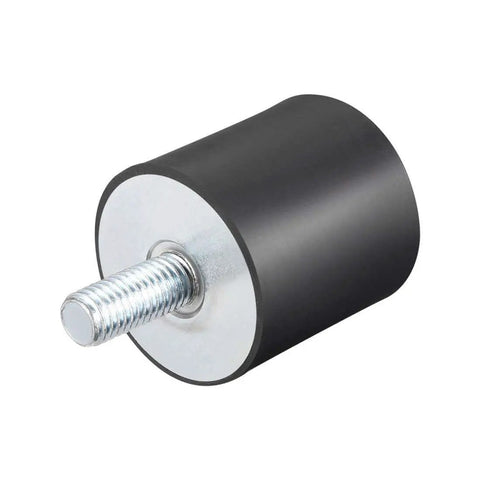 Durable M10 rubber vibration mount with a 40x40mm pad and 60 durometer rubber, featuring M10x23mm thread for shock absorption.