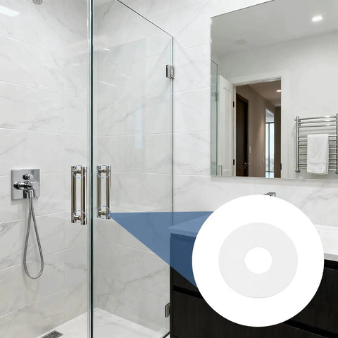 M10 Silicone Flat Washer Set 20 Pieces 10mm ID 35mm OD 2mm Thick White Gaskets for Faucets Pipes Hoses Showers Doors Handles