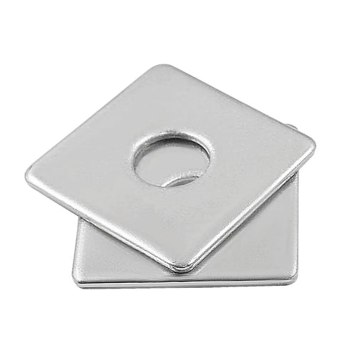 10 Pack M10 Square Bearing Plate Washers 304 Stainless Steel Heavy Duty Flat Spacers stacked, enhancing stability in structures.
