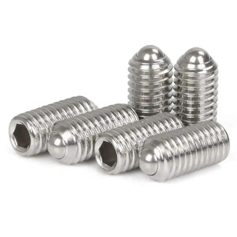 Stainless Steel M10 x 16mm Hex Socket Spring Ball Point Grub Screws SUS304 10 Pieces, rust and wear-resistant for precision positioning.