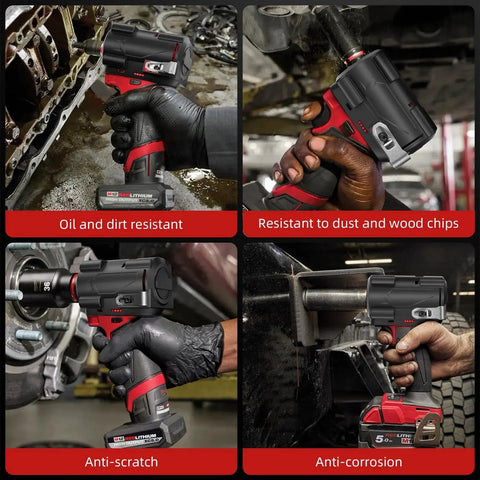 Protect your M12 FUEL Stubby Wrench with a rugged rubber boot cover that cushions the nose and grip, sealing out water, oil, dust and impacts