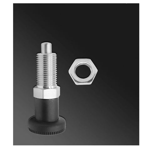 Push Fit Ball Nose Spring Plunger With Stainless Steel Spring And Matte Black Glass Fiber Reinforced Nylon Housing for M12 indexing