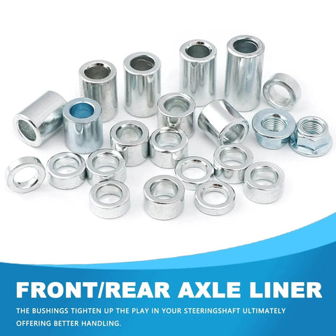 22 Pieces M12 Industrial Steel Spacer Sleeve Bushings Kit For 12mm Axle With 12 Lengths 316 Stainless Steel Set