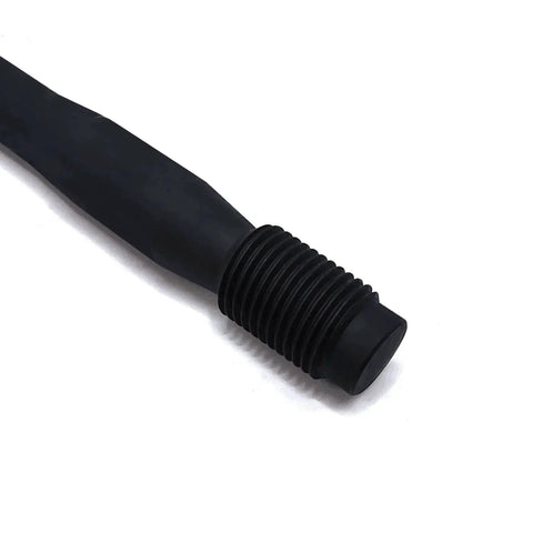 Close-up of Two Piece Stainless Steel M14x1.5 Wheel Alignment Pin showing thread detail for precise tire mounting guide.