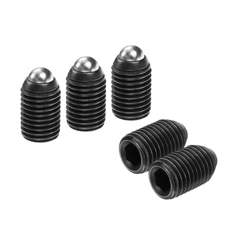 10 Pack M16 25mm Screw Thread Ball Plungers With Hex Socket High Carbon Steel Construction For Lubrication And Pneumatic Tools Black Finish