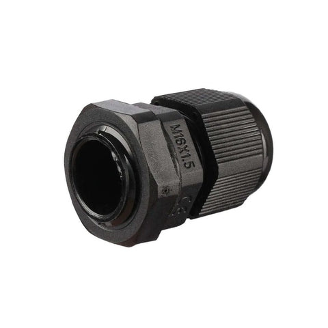 Side view of M16 Waterproof IP68 Nylon Cable Gland Locknut, Adjustable, 10 Pack, Fits 4mm-8mm Cable Diameter, Dustproof