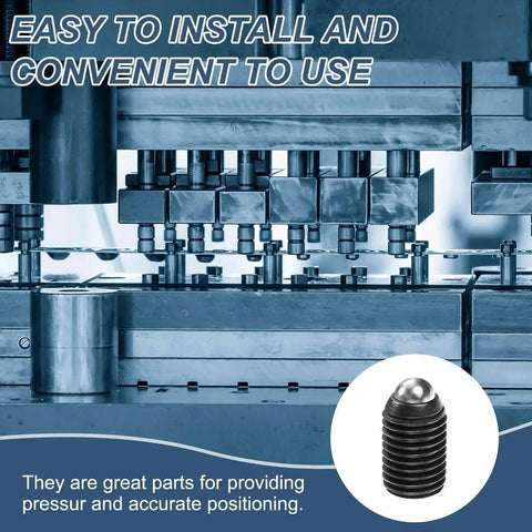 10 Pack M16 25mm Screw Thread Ball Plungers With Hex Socket High Carbon Steel Construction For Lubrication And Pneumatic Tools Black Finish