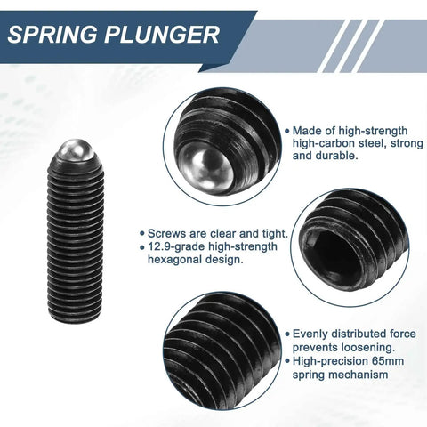 Screw Thread Ball Plunger M16 X 50mm Hex Socket High Carbon Steel Precision Fit Spring Plunger Ball For Lubrication