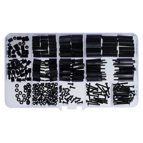 320 Piece M2 Nylon Hex Spacer Standoff Kit With Male And Female Screws Nuts And Mounting Hardware For PCBs And Motherboards In A Durable Plastic Storage Case