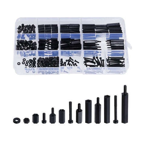 320 Piece M2 Nylon Hex Spacer Standoff Kit With Male And Female Screws Nuts And Mounting Hardware For PCBs And Motherboards In A Durable Plastic Storage Case