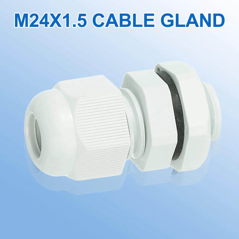 8 Pcs M24 Cable Gland Set 12 To 15mm Wire Hole Waterproof Nylon Joint For Cable Fixing Wiring Repair Gland Replacement
