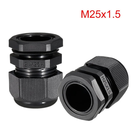 M25 Cable Gland Waterproof Connector For 9mm To 16mm Wires Plastic Wire Glands Joints Dustproof Seal Tough As Nails Anti Acid And Alcohol Resistant 2 Pack