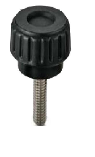 M3 10mm Long Stainless Steel Screw w. 16mm Black Plastic Dimple Knob Japan Made - VXB Ball Bearings