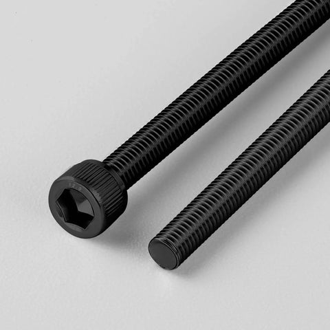 180Pcs M3 By 30mm Hex Socket Head Cap Screws 12.9 Grade Alloy Steel Black Oxide Allen Drive Full Thread With Spanner close-up