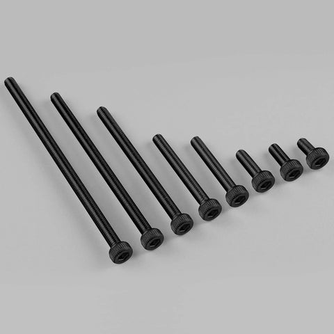 Assorted 180Pcs M3 By 30mm Hex Socket Head Cap Screws 12.9 Grade Alloy Steel Black Oxide Allen Drive Full Thread With Spanner