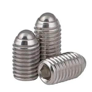 M3 6mm Long Stainless Steel Ball Plunger / Hex Head - VXB Ball Bearings