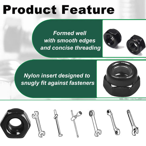 M3 Nylon Inserted Lock Nuts Set, 115 Pcs Self Locking Hex Nuts With Nylon Insert, Metric M3 0.5mm Thread, 4mm Height, 5.5mm Hex Width.