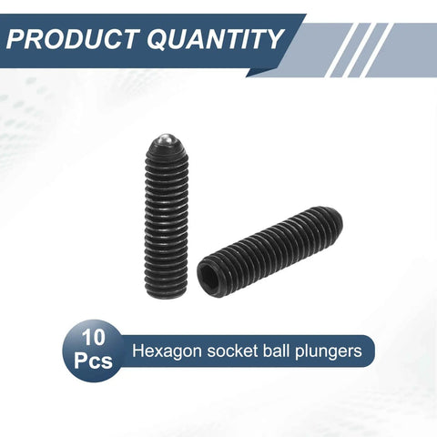 10 Pcs M3 Thread Ball Plunger Set With Hex Socket 12mm Length High Carbon Steel Spring Plungers for precision alignment