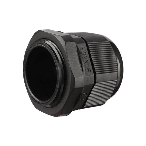 Side view of M32 Waterproof IP68 Nylon Cable Gland Locknut Kit For 16mm To 21mm Cable Diameter Adjustable Fit 32mm Thread 12mm Thread Length