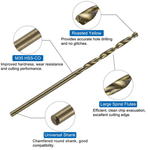 Metric Tap & Drill Bit Set, 2pcs M2 x 0.4 Spiral Point Thread Taps Titanium Coated and 2pcs 1.6mm Twist Drill Bits Roasted Yellow