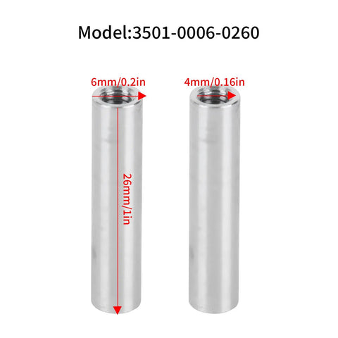 10Pcs M4 Round Female Nuts And Aluminum Alloy Standoff Columns 26mm Length 6mm Outer Diameter Thread Spacer Fasteners shown