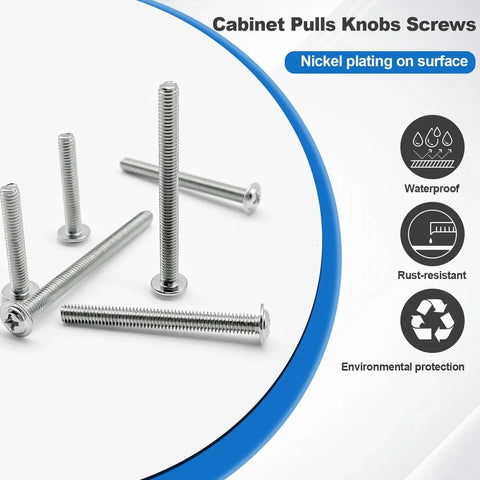 M4 Cabinet Screws Set 120Pcs Assortment Pan Washer Head Phillips Screws M4x25/30/35/40/45/50mm