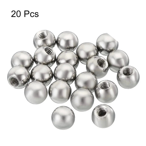 M4 Thread Cap Nuts Knob Pack Of 20 For Furniture And Lighting Decorative Finials Steel Ball Lamp Screw Caps Covers In Silver Tone