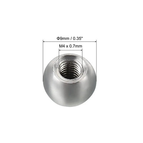 M4 Thread Cap Nuts Knob Pack Of 20 For Furniture And Lighting Decorative Finials Steel Ball Lamp Screw Caps In Silver Tone