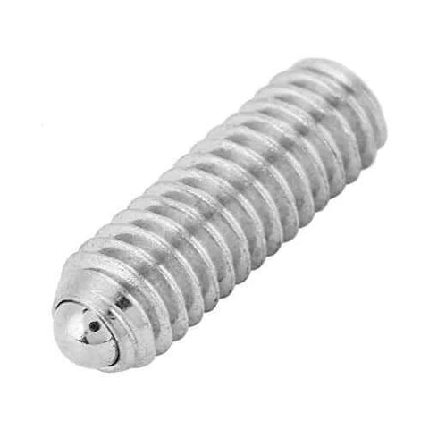 20 pcs M4 x 12 stainless steel ball plunger set screws with internal hex drive, spring loaded flat head plungers for positioning and indexing
