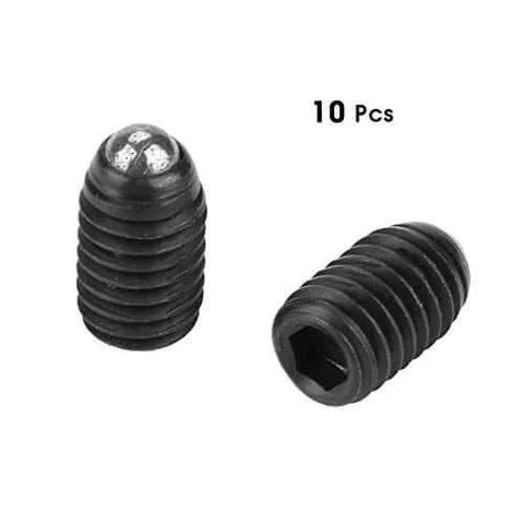 10 pack M5 x 20mm ball plunger screws with hex head, carbon steel spring loaded plungers for positioning, indexing and locking applications
