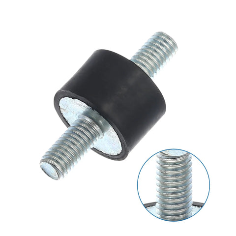 Durable M5 rubber anti vibration isolators dampen engine shocks and reduce noise, 15x10mm size with 10mm thread for compressors.
