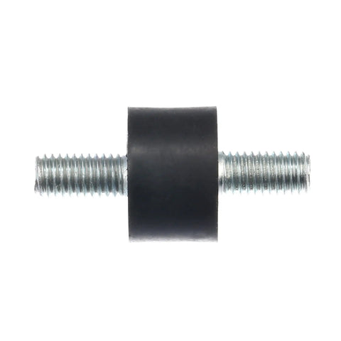 Durable M5 rubber anti vibration isolators dampen engine shocks and reduce noise, shown with 15x10mm footprint and 10mm thread length.