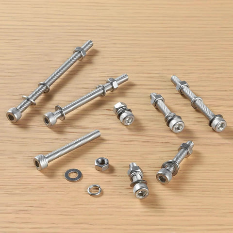 M5 Screws Kit 184 Pcs 304 Stainless Steel Hex Socket Head Cap Screws Nuts And Washers Set 30 35 40 45 50 60mm
