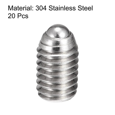 Ball Point Set Screws M5 X 8mm 304 Stainless Steel Hex Socket Ball Plungers, showing a single screw, close-up view.