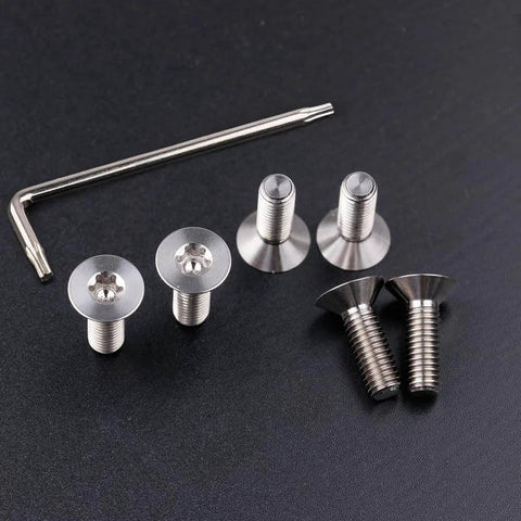 M5 x 15mm Titanium Screw Countersunk Bolts for Momo Nardi Sparco OMP NRG Steering Wheels,Pack of 6 【Silver】 with tool