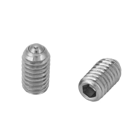 20 pack M6 x 10mm stainless steel spring ball plunger screws with hex drive, precision positioning plungers for fixtures, assemblies and tools
