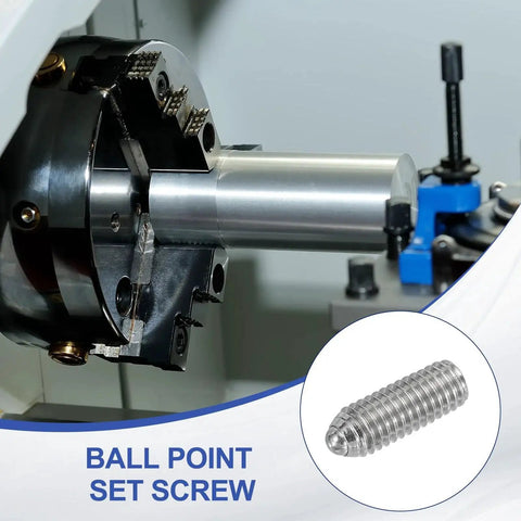 M6x16mm Ball Point Set Screws 10 Pcs 304 Stainless Steel Hex Socket Spring Ball Point Grub Screws for industrial machinery