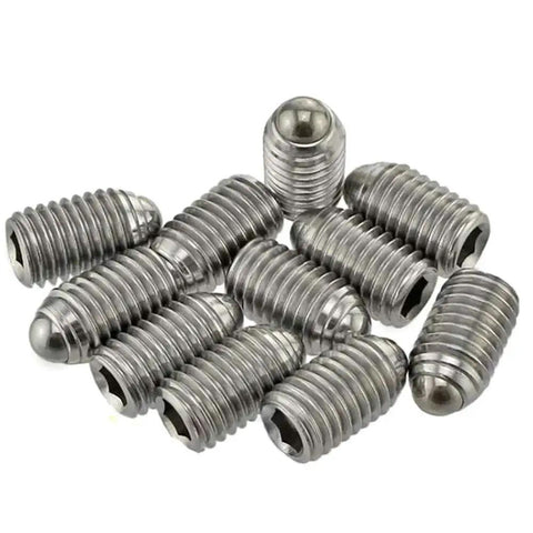 M6 x 16mm Stainless Steel Hex Socket Spring Ball Point Grub Screws 20 Pieces SUS304, anticorrosive wear resistant for industrial use.