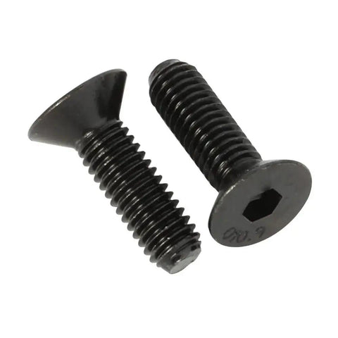 M6 X 20mm Flat Head Socket Cap Screws Set Alloy Steel Grade 10.9 Black Oxide Finish DIN 7991 4mm Hex Drive
