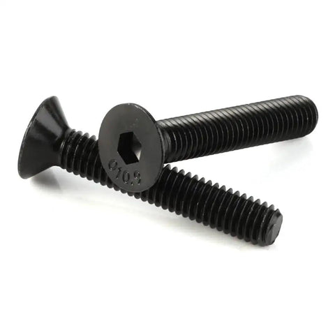 M6 X 20mm Flat Head Socket Cap Screws Set Alloy Steel Grade 10.9 Black Oxide Finish DIN 7991 Hex Drive 4mm