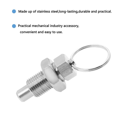 Stainless Steel Spring Plunger with Pull Ring Set, Stubby Hand-Retractable Non-Locking Index Plunger, industrial use